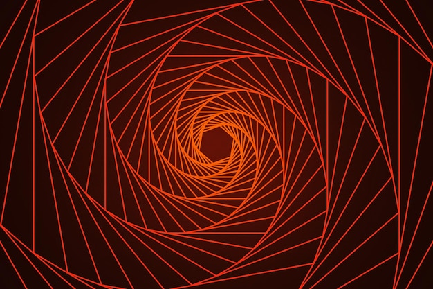 Rote abstrakte Geometrie-Linienkunst