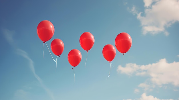 rote Ballons am Himmel mit den Worten The Name of the Quote