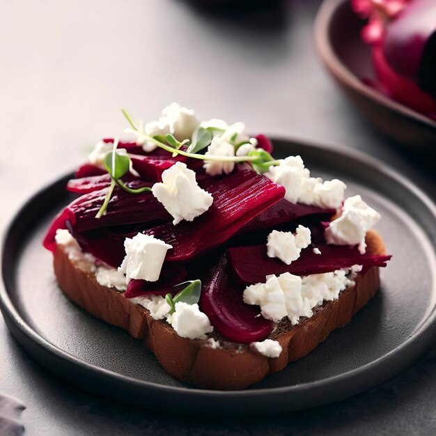 Rote Beete und Feta Toast