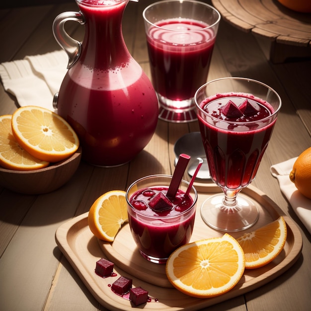 Rote-Bete-Saft mit Orange