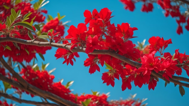 Rote Blätter, roter Baum, Hintergrundtapeten, Illustrationen, digitale Kunst