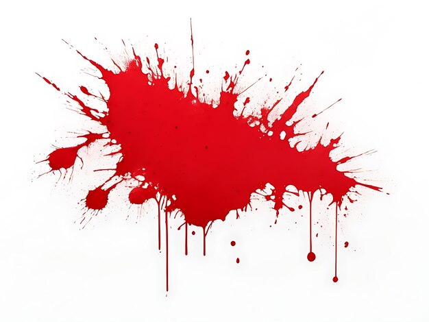 Rote Blutspritzer auf weißem Hintergrund