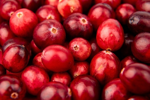 Rote frische Ranberries hautnah