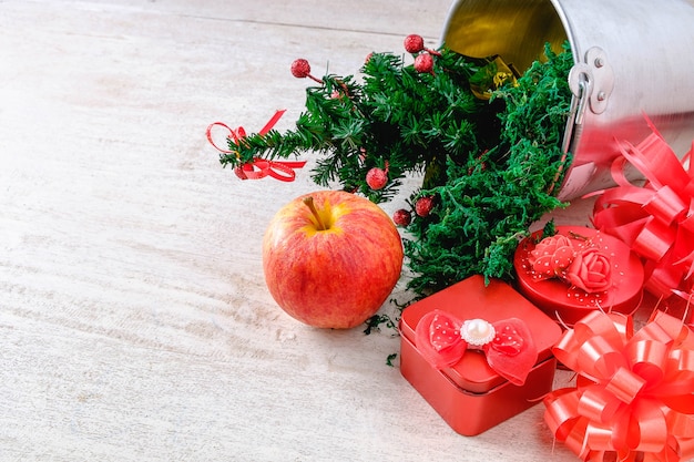 Rote Geschenkbox Weihnachten