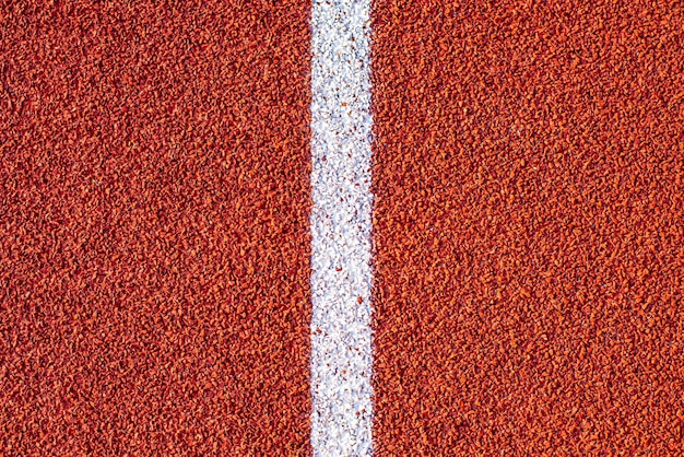 Rote Laufbahn im Stadion