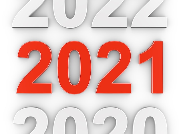 Rote Nummer 2021. Neujahrskonzept