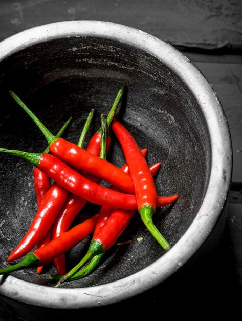 Rote Paprika in einer Schüssel