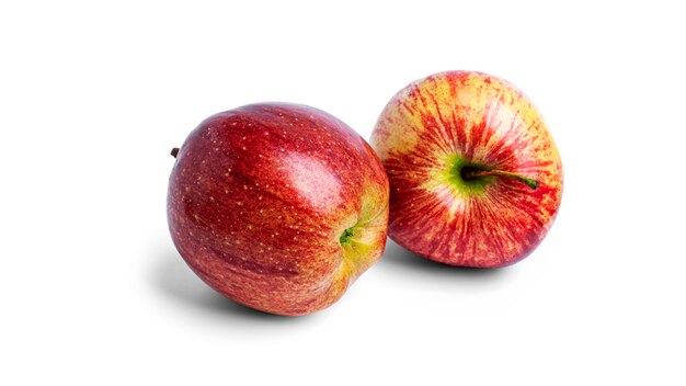 Rote Äpfel auf weißem Hintergrund. Hochwertiges Foto