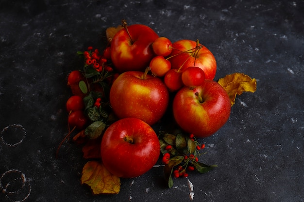 Rote Äpfel Zusammensetzung