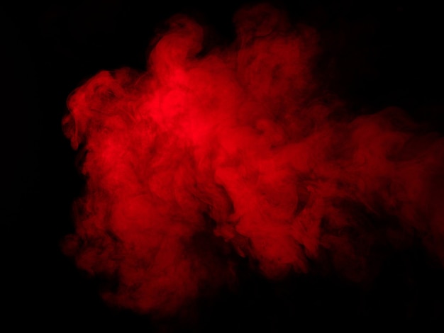 Rote Rauchtextur auf schwarzem Hintergrund