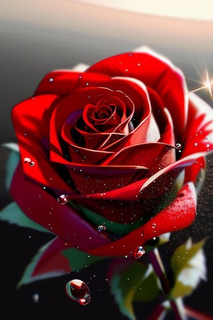 Rote Rose HD Wallpaper Hintergrund Illustration Cartoon Animation Designmaterial