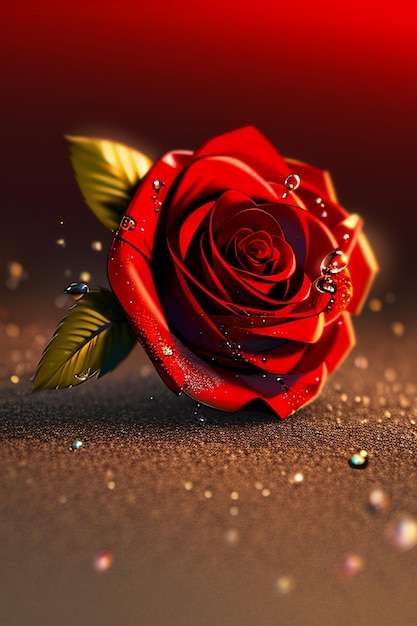 Rote Rose HD Wallpaper Hintergrund Illustration Cartoon Animation Designmaterial