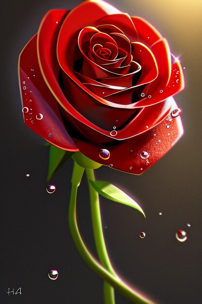 Rote Rose HD Wallpaper Hintergrund Illustration Cartoon Animation Designmaterial