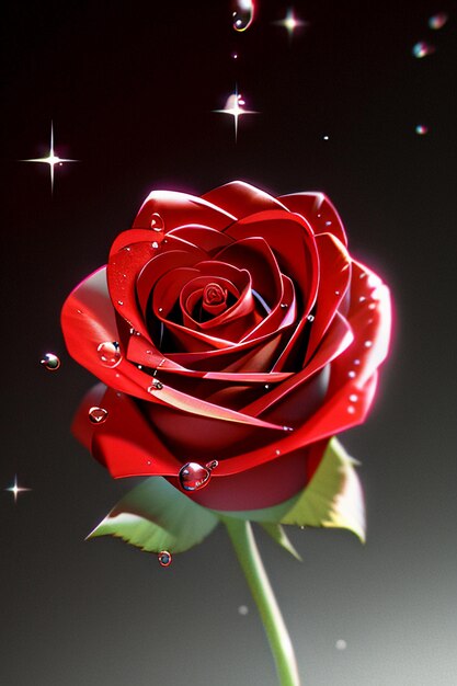 Rote Rose HD Wallpaper Hintergrund Illustration Cartoon Animation Designmaterial