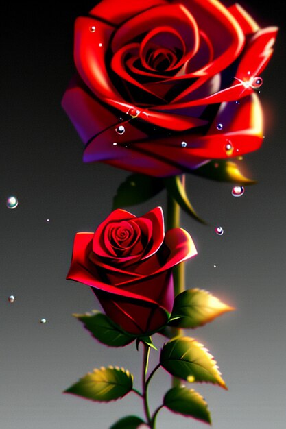 Rote Rose HD Wallpaper Hintergrund Illustration Cartoon Animation Designmaterial