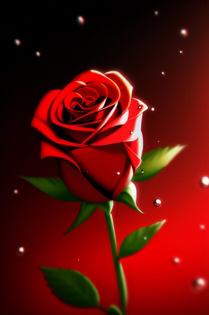 Rote Rose HD Wallpaper Hintergrund Illustration Cartoon Animation Designmaterial