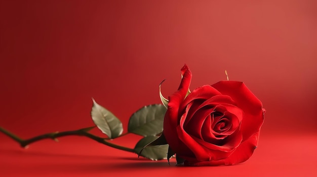 Rote Rose Hintergrund Illustration AI GenerativexA