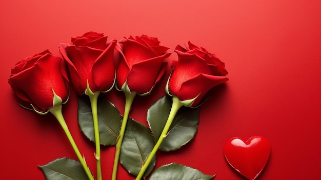 Rote Rosen Blumenkomposition HD 8K Wandpapier Stockfotografisches Bild