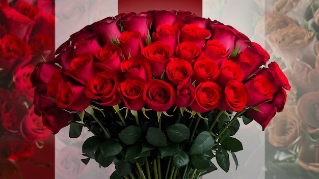 Rote Rosenblumen