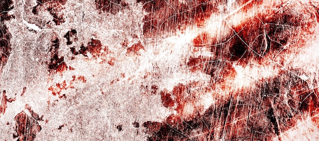 Rote schmutzige Wand Grunge Textur Abstrakt beängstigender Beton Horror Zement für den Hintergrund alte Betonmauer Grunge Hintergrund für das Design Belastetes Blut gebrochen gebrochen zerbrochen