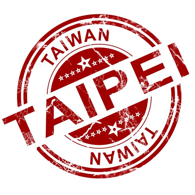 Rote Taipei-Stempel