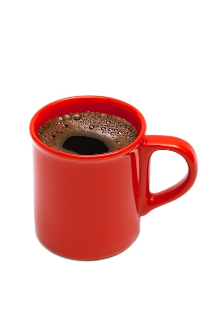 Foto rote tasse kaffee