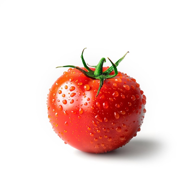Rote Tomate mit Wassertropfen Generative KI