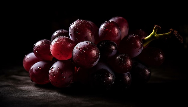 rote Trauben auf schwarzem Hintergrund rote Trauben auf schwarzem Hintergrund Weintraube