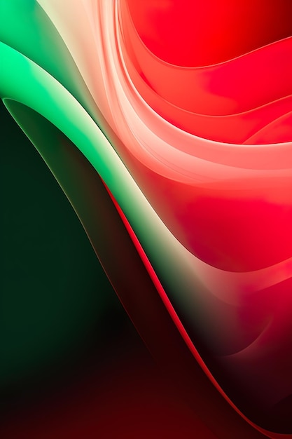 Rote und grüne Tapete mit grünem Hintergrund und rotem und grünem Hintergrund.