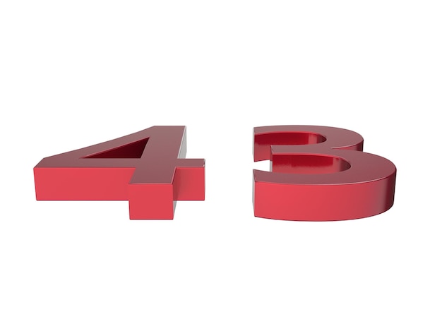 Rote Zahl Verkauf 3D-Darstellung
