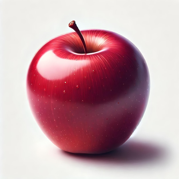 Roter Apfel auf weißem Hintergrund