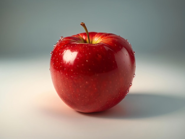 Roter Apfel in wunderschöner 3D-Render-Präsentation