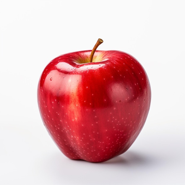 Roter Apfel isoliert auf weißem Hintergrund Frisches rohes Bio
