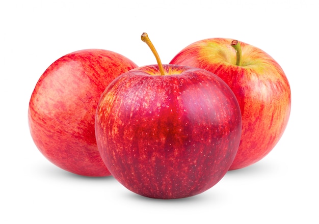 Roter Apfel lokalisiert auf Weiß