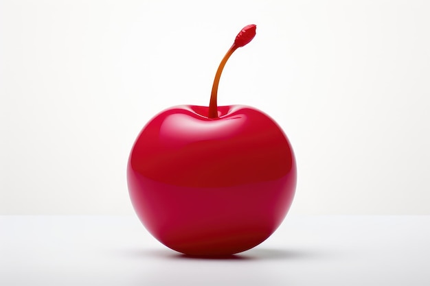 roter Apfel mit einem ausstehenden Stamm