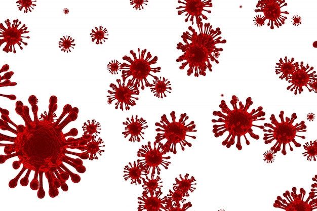 Roter Coronavirus-Hintergrund