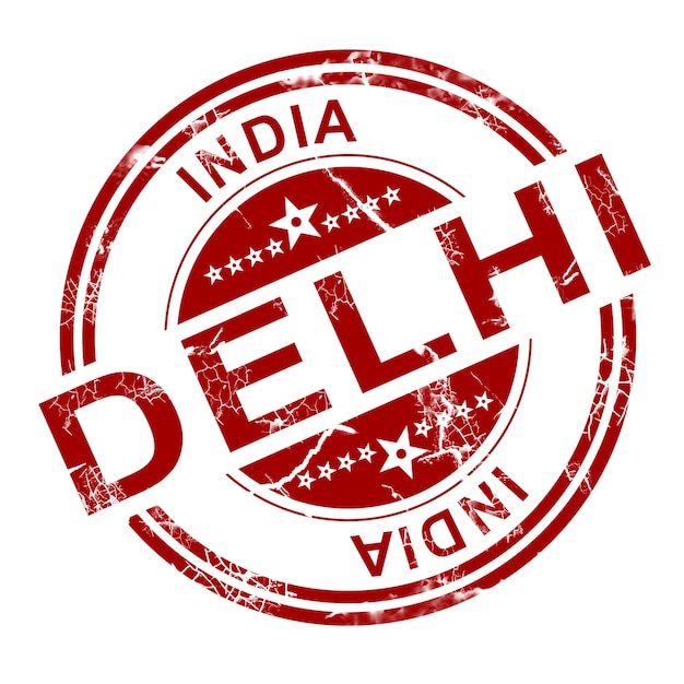 Roter Delhi-Stempel