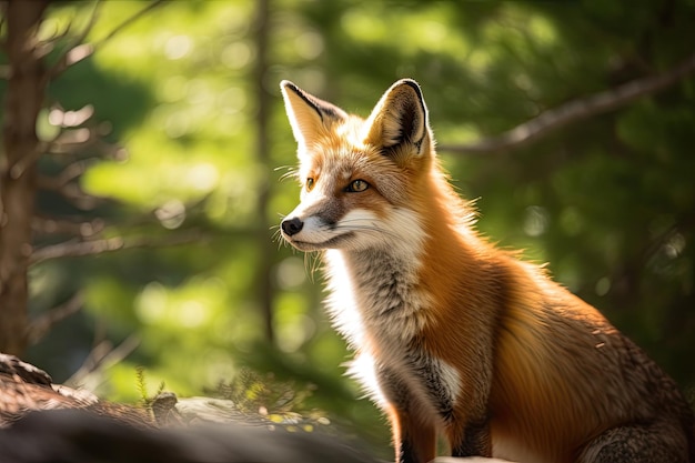 Foto roter fuchs im wald