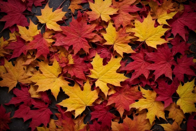 Roter gelber Herbstblatt-Hintergrund