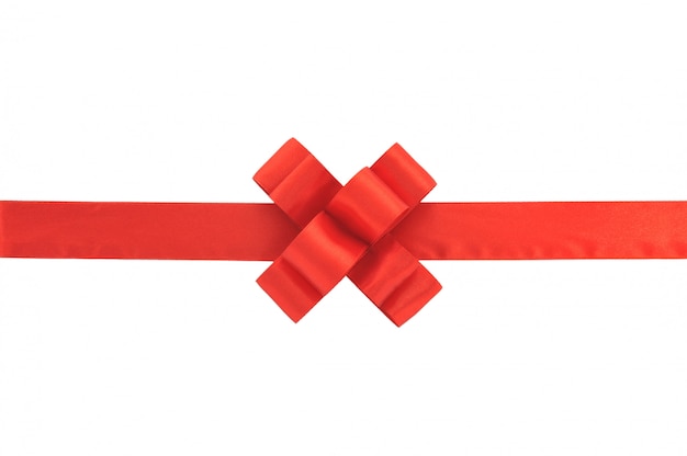 Roter Geschenkbogen lokalisiert auf weißem Hintergrund