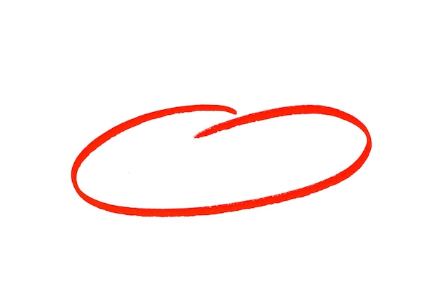 roter Highlighter-Kreis auf weißem Hintergrund Bild