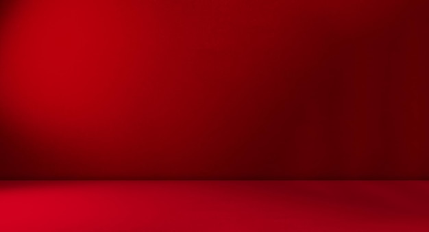 Roter Hintergrund Abstrakt Gradient Licht Studio Dunkler Fußboden Mockup Produktindustrie Textur