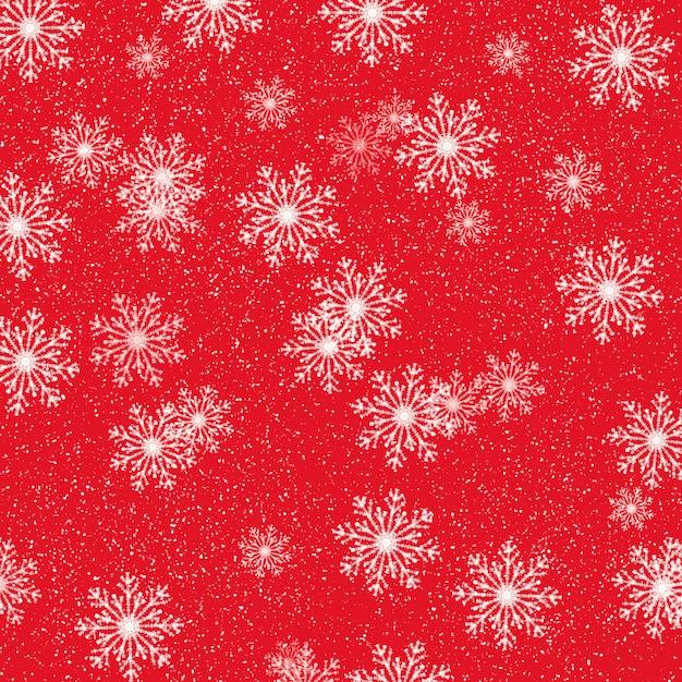 Roter Hintergrund der Weihnachtsfeiertagschneeflocke.