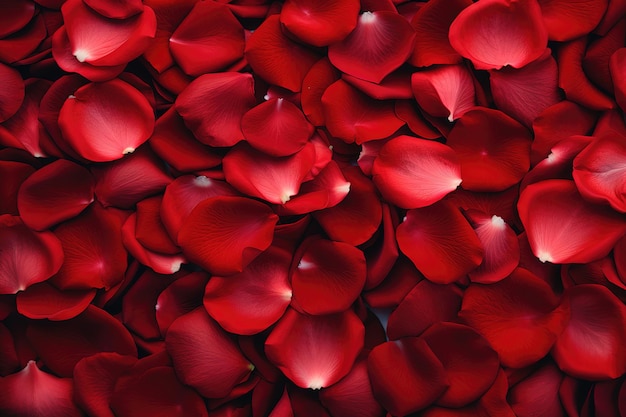 Roter Hintergrund mit Rosenblättern Platz für Text