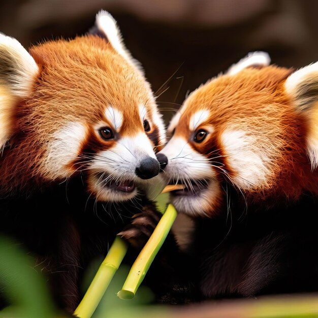 Roter Panda ailurus fulgens Erwachsene Generative KI