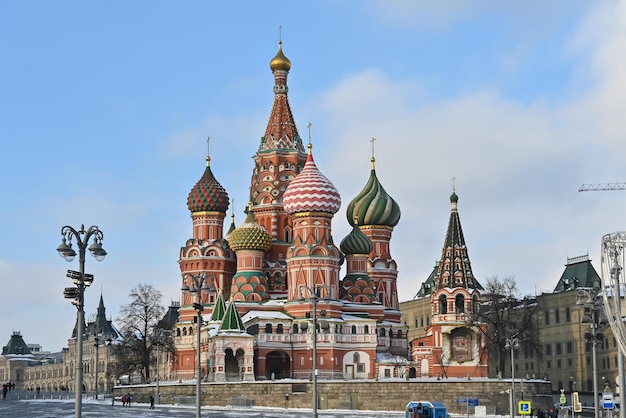 Roter Platz in Moskau nach einem Schneefall