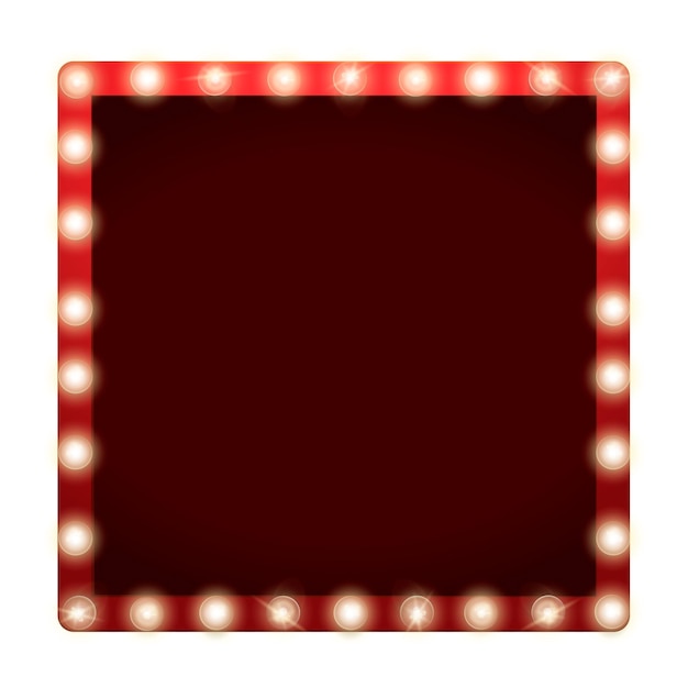 Roter png-Rahmen-Lampen durchsichtiger Hintergrund