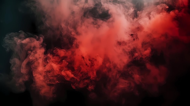 Roter Rauch auf schwarzem Hintergrund