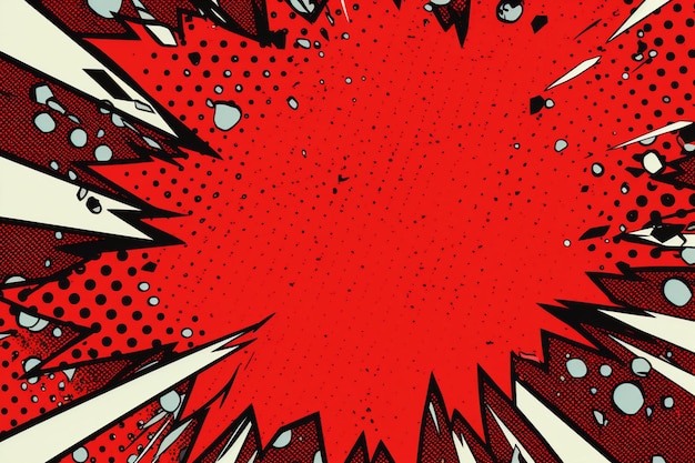 Roter Retro-Comics-Halfton-Hintergrund