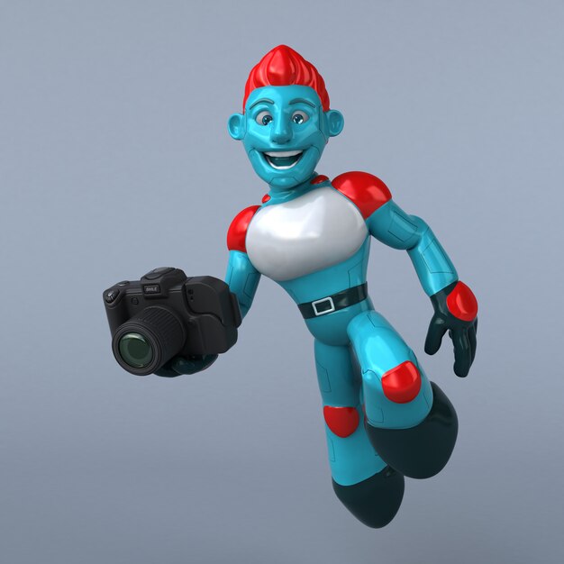 Roter Roboter - 3D-Charakter